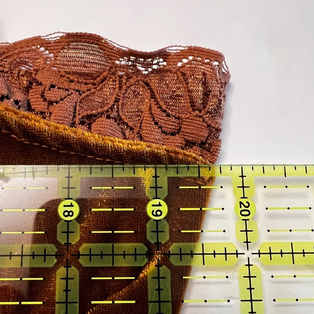 Vintage Delicates Velvet Feel Lace Nightgown Lingerie Slip Dress in Rich Brown - Picture 5 of 7